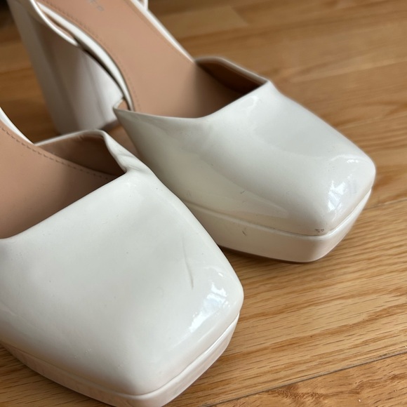 Marc Fisher Ivory Nazira Platform Pump With Square Toe - Picture 9 of 11